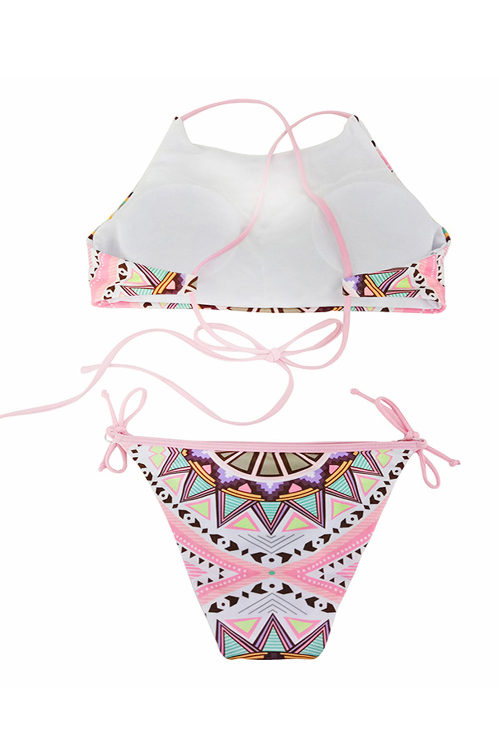Iyasson Diamond printing high neck design Bikini Set