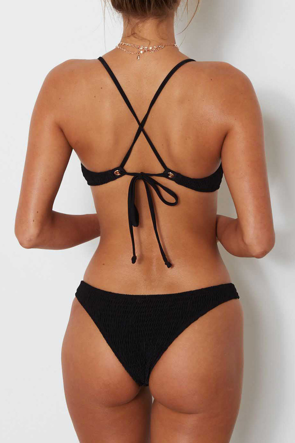 Iyasson Solid color Bikini Set