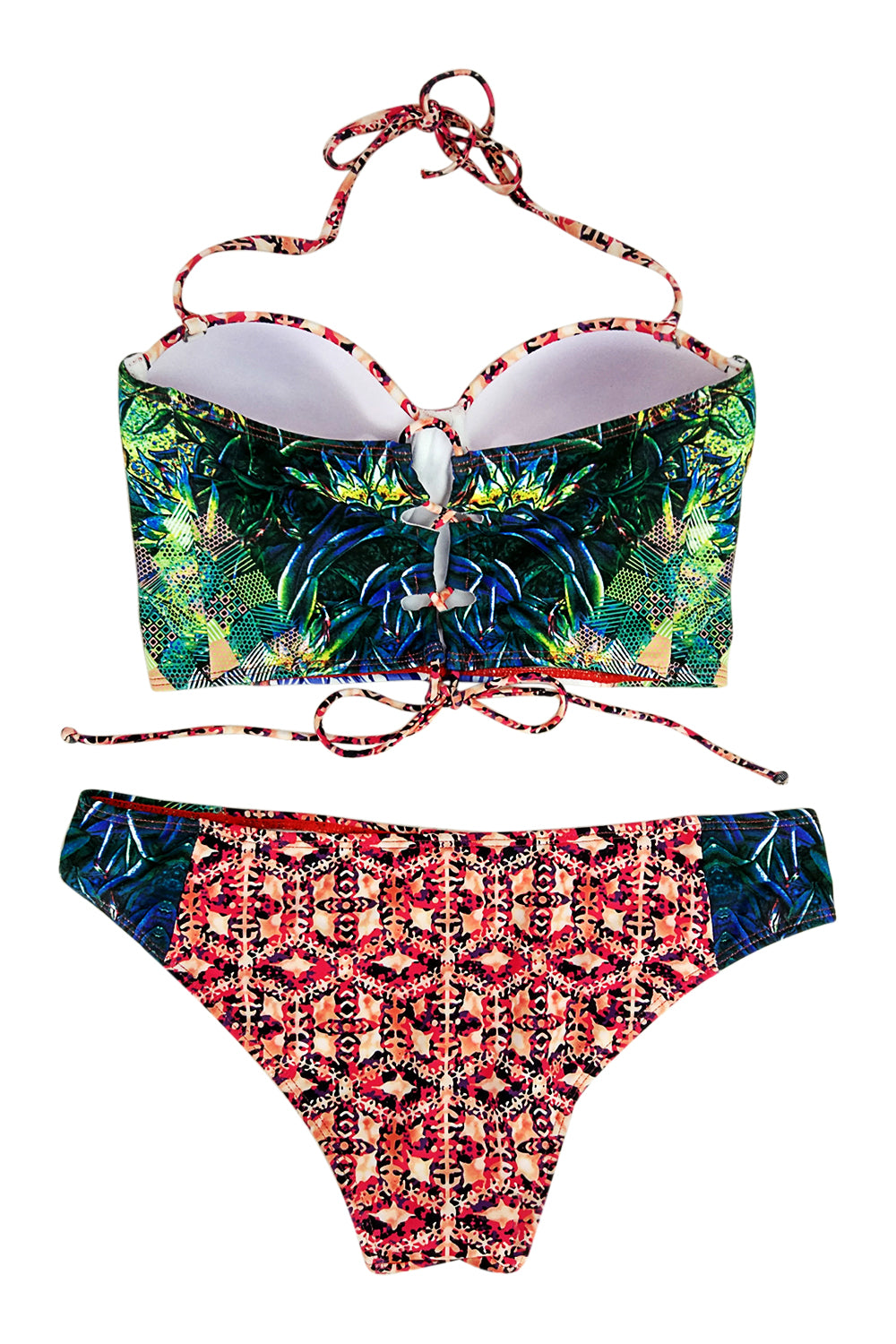 Iyasson Removable halter straps Tropical swimsuit