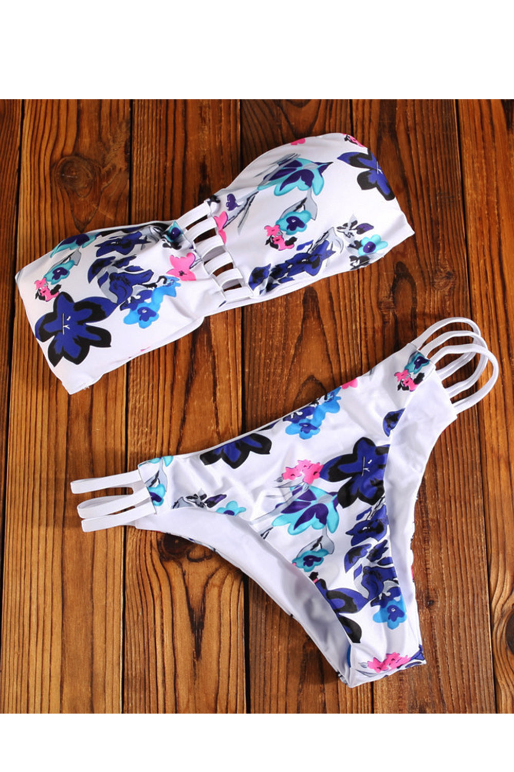 Iyasson Bird Pattern High-waisted fit Bikini Set