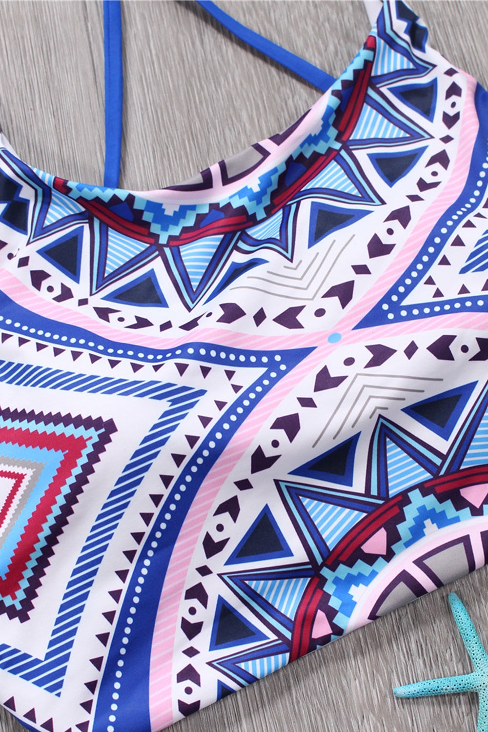 Iyasson Purple Trendy Sport Style High Neck Bikini Set