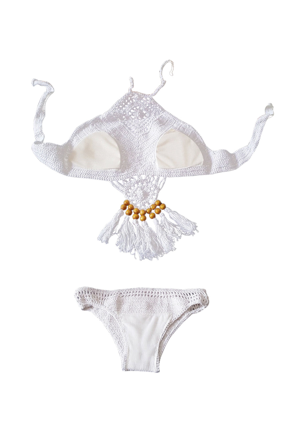 Iyasson Crochet  Pure White Bikini Set