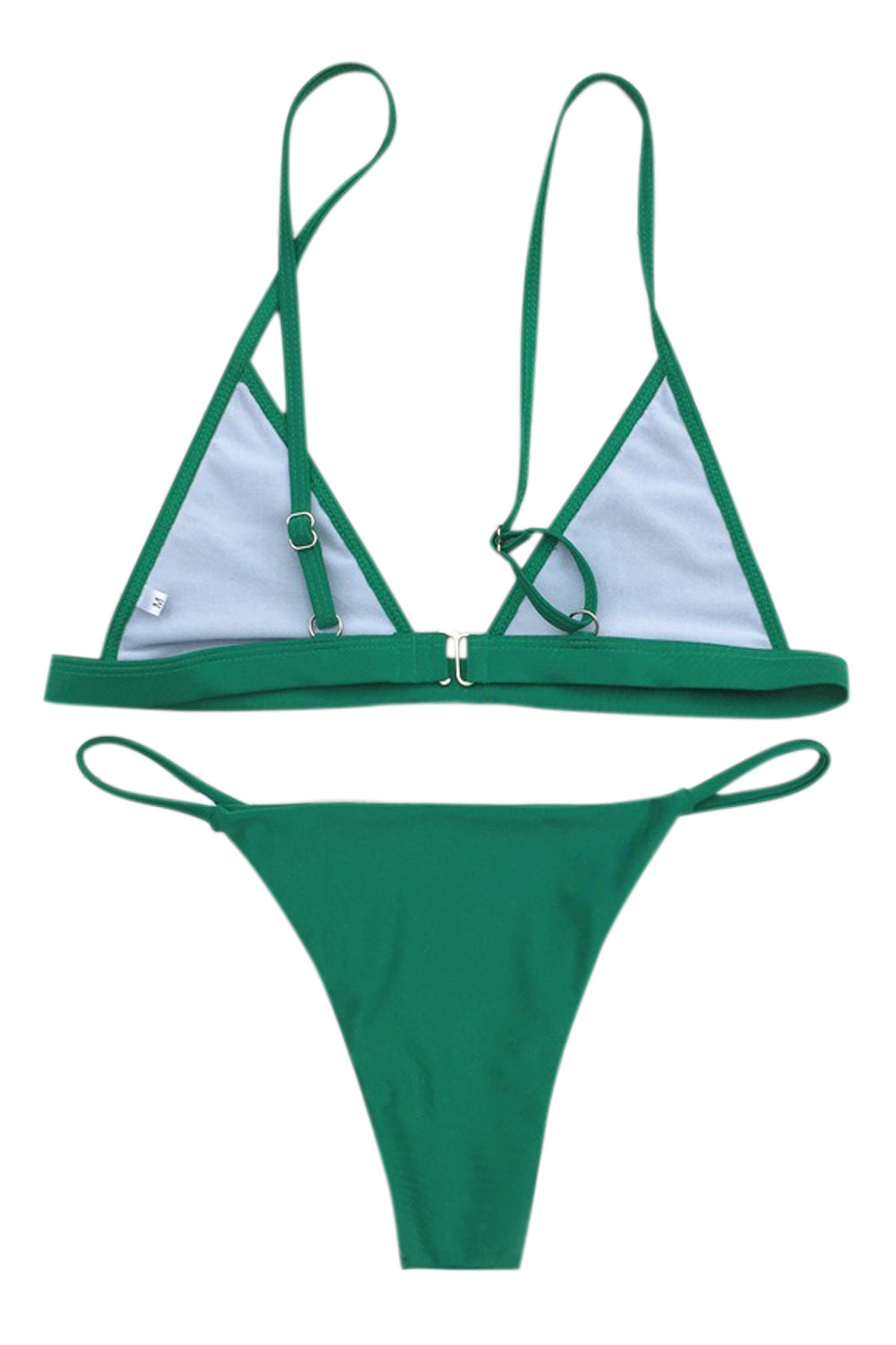 Iyasson Dazzling Triangle Top Solid Color Bikini Set