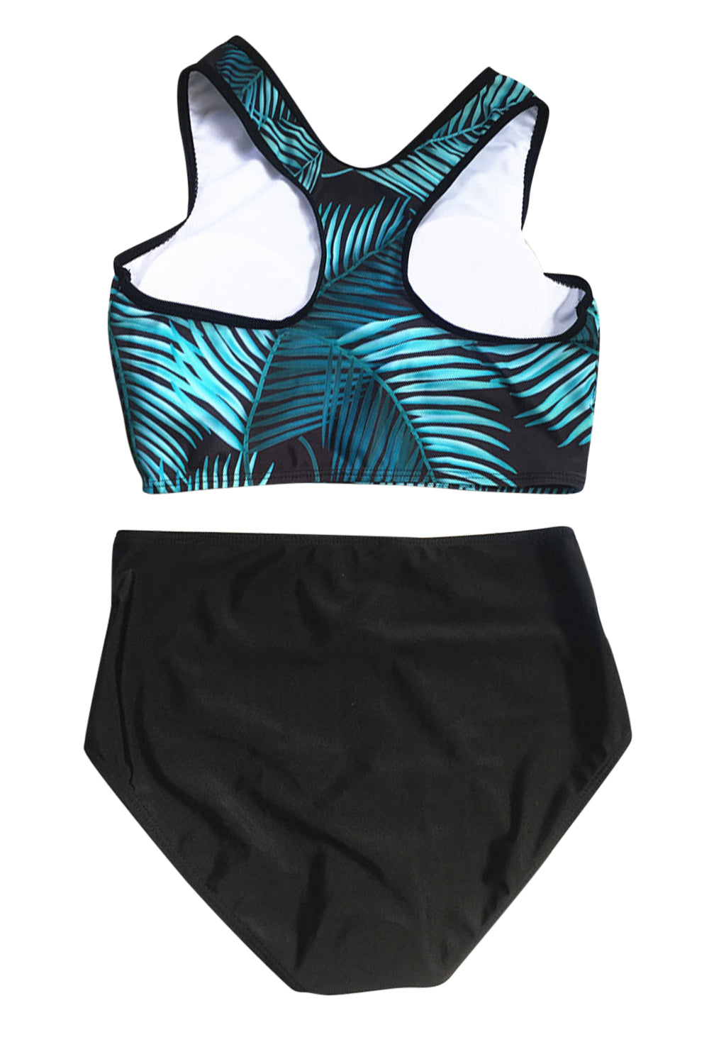 Iyasson Green Leaves Tank Bikini Set