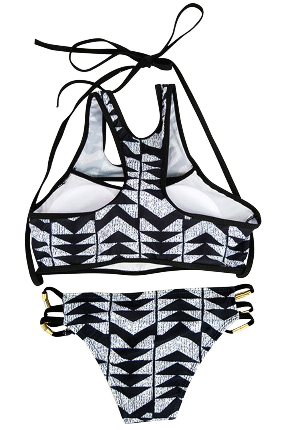 Iyasson Diamond Printing Tank Top Bikini Set
