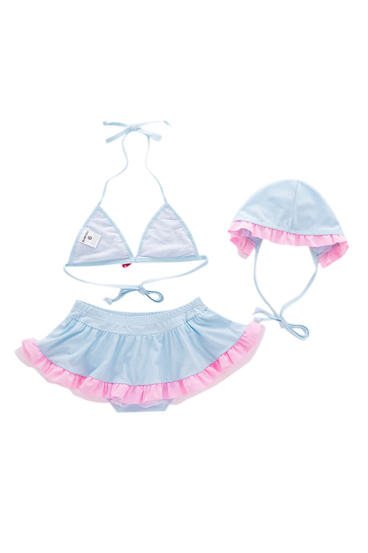 Iyasson Sweet Ruffle Triangle top Baby Girl Bikini Sets