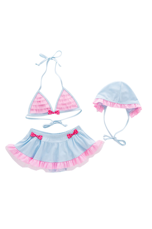 Iyasson Sweet Ruffle Triangle top Baby Girl Bikini Sets