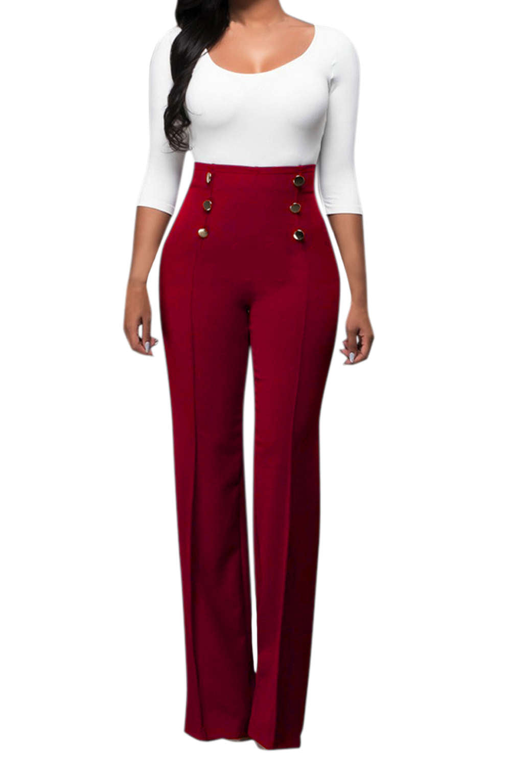 Iyasson High Waisted Wide Leg Pants