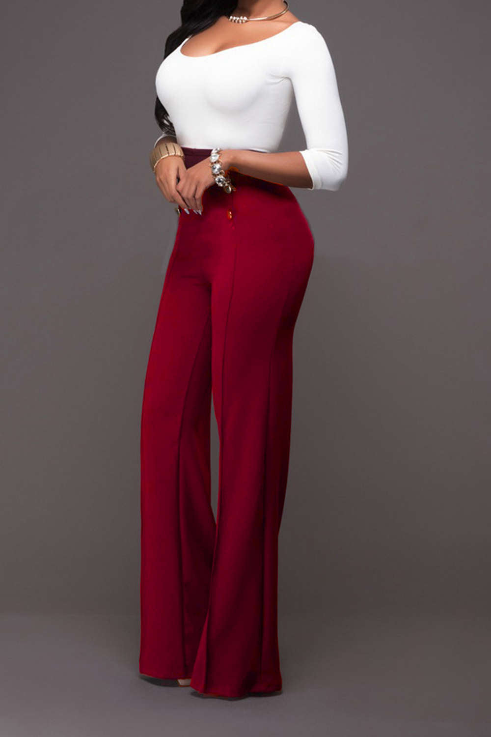 Iyasson High Waisted Wide Leg Pants