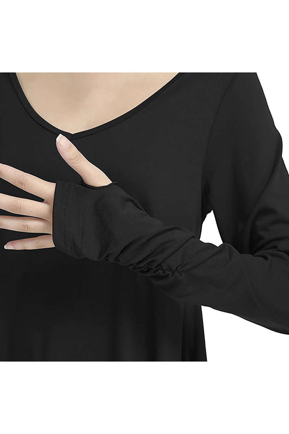 Iyasson Loose Irregular Hem Blouse