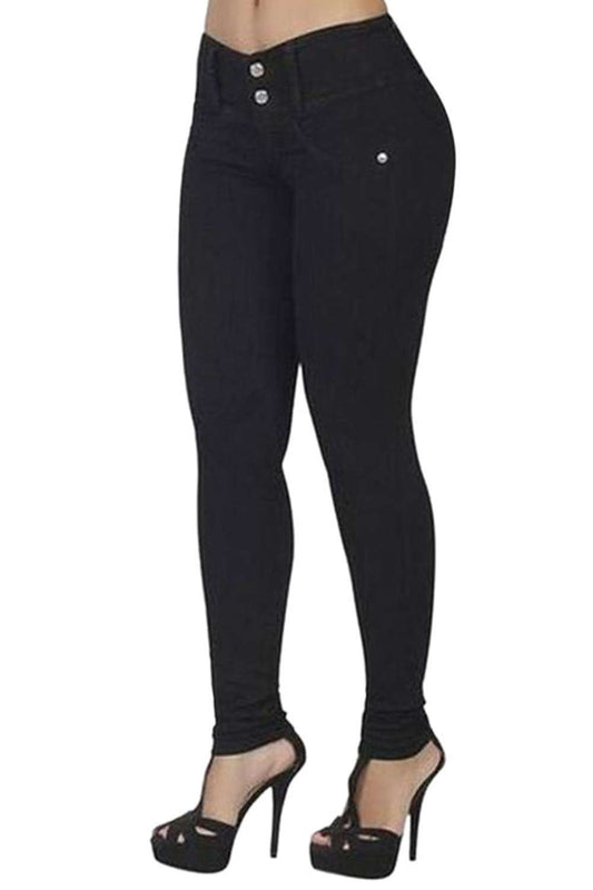 Iyasson Women Stretch Cotton Butt Lift Skinny Leg Pants