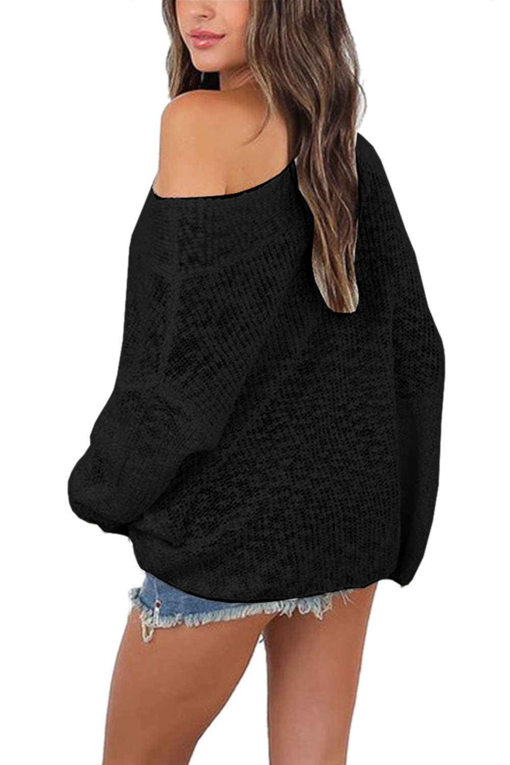 Iyasson Women Off Shoulder Jumper