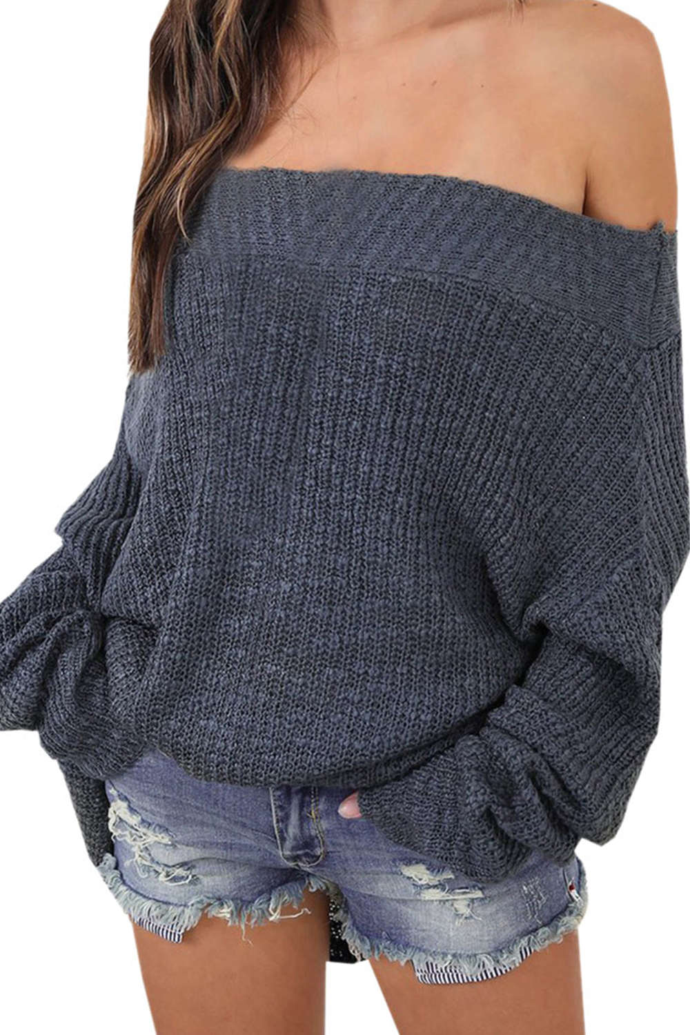 Iyasson Women Off Shoulder Jumper