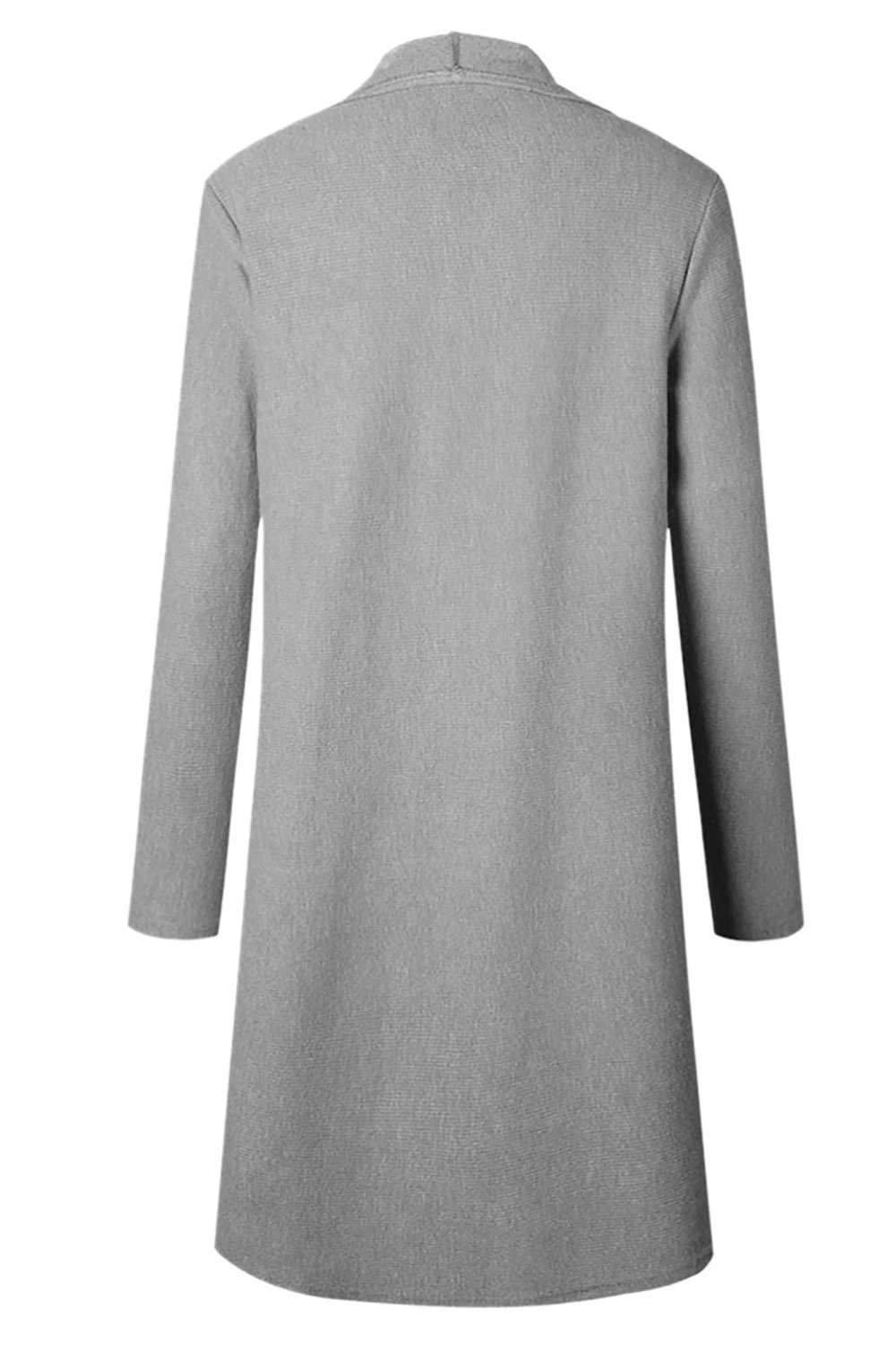 Iyasson Draped Lapel Open Front Cardigan