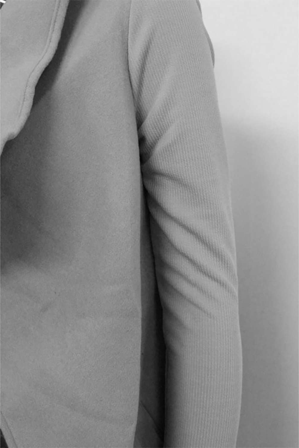 Iyasson Draped Lapel Open Front Cardigan