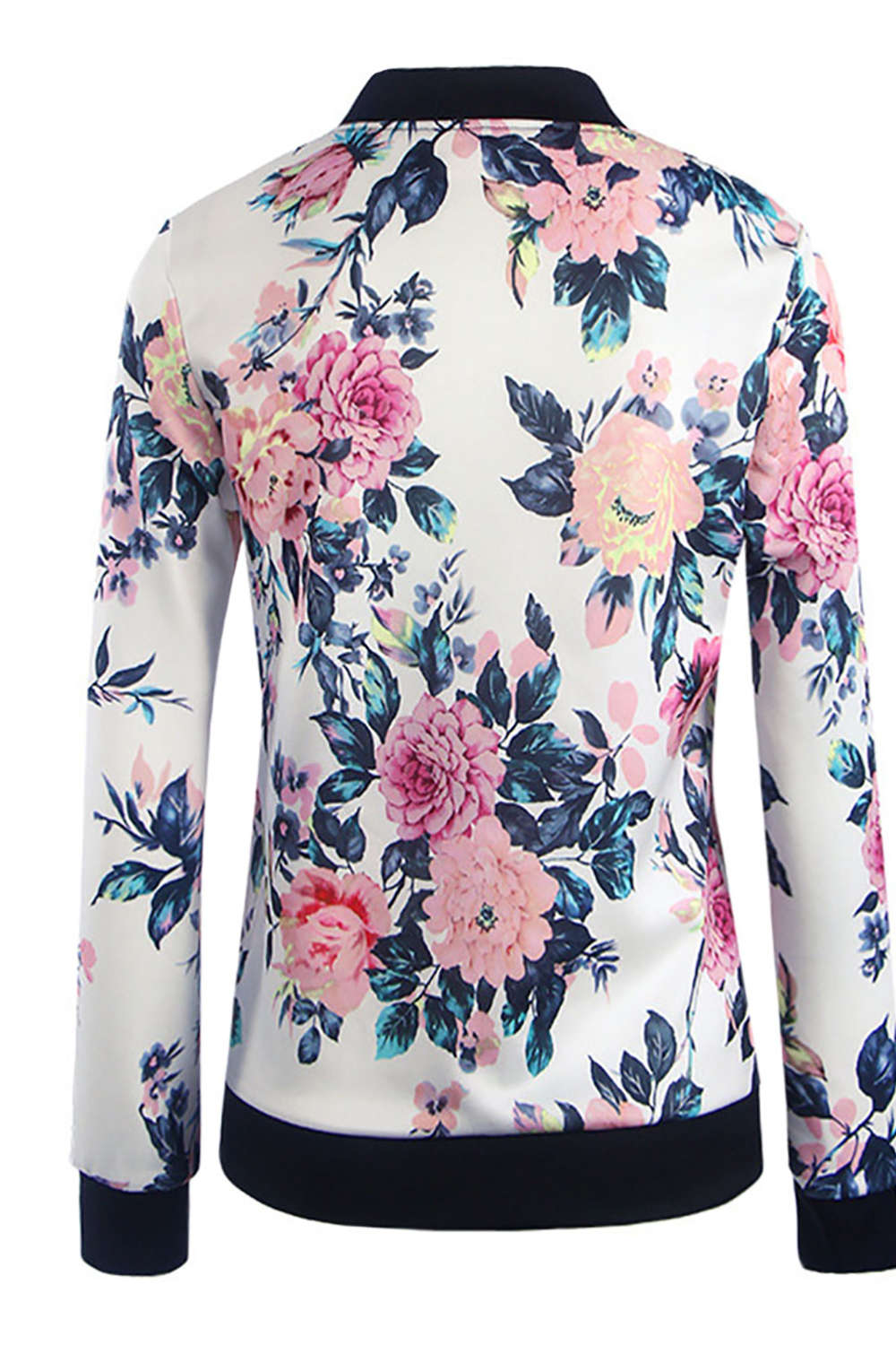 Iyasson Floral Printed Bomber Jacket