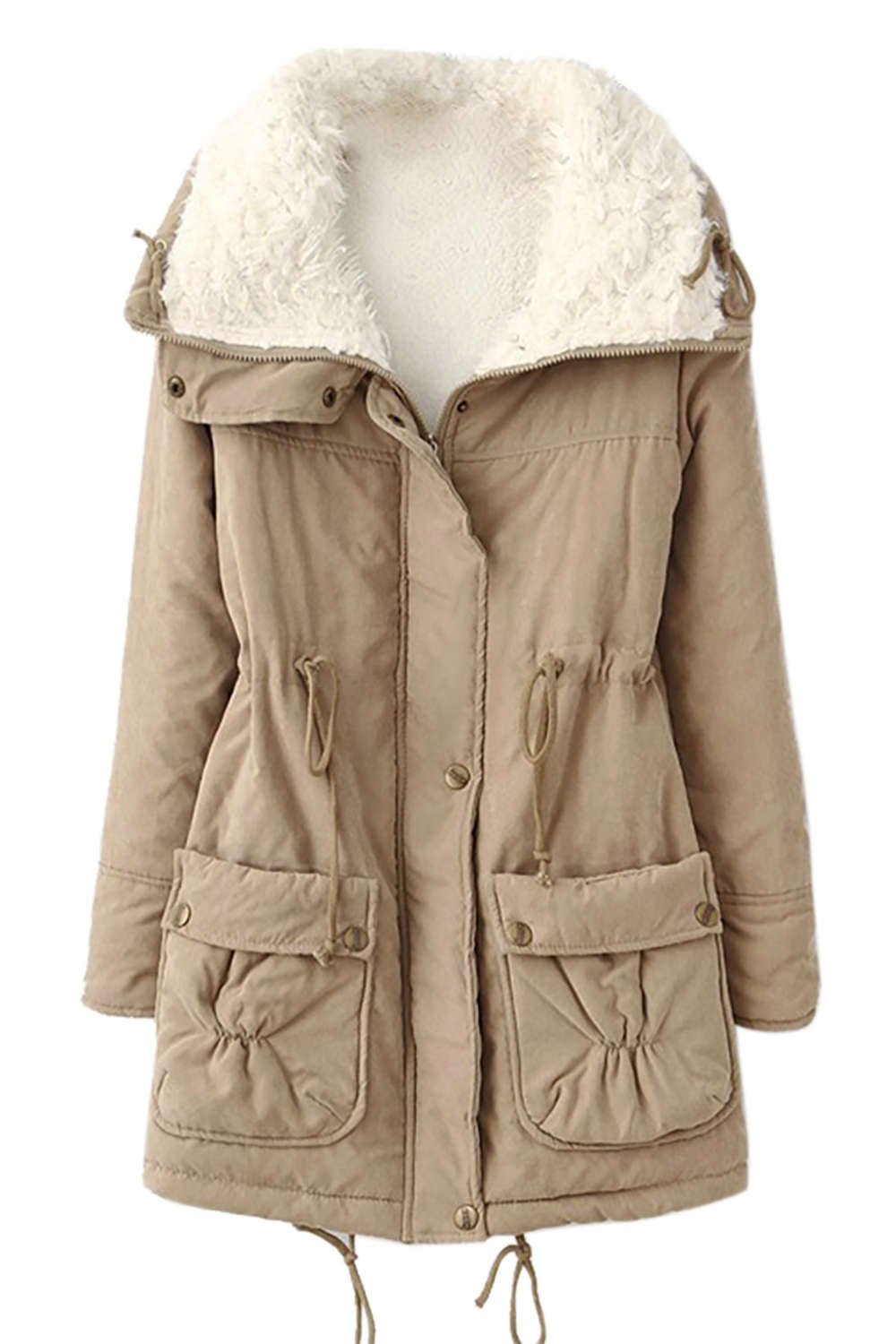 Iyasson Winter Thick Warm Lamb Wool Jacket Coat