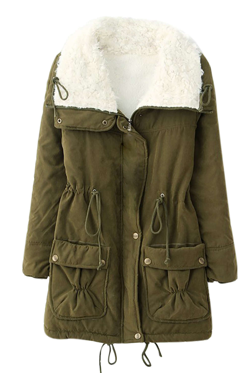 Iyasson Winter Thick Warm Lamb Wool Jacket Coat