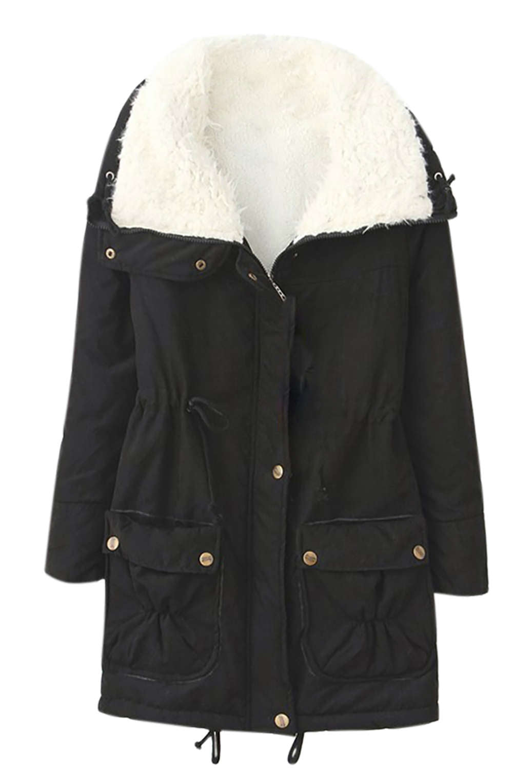 Iyasson Winter Thick Warm Lamb Wool Jacket Coat