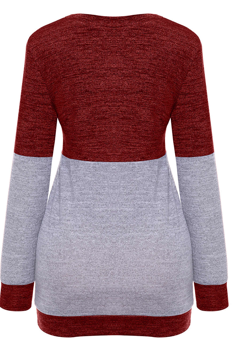 Iyasson Women's Long Sleeve T-Shirt Color Block Sweater