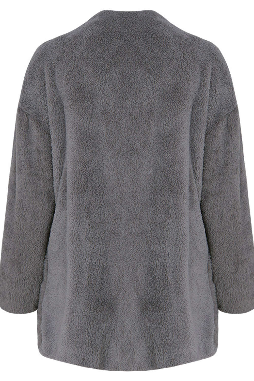 Iyasson Fuzzy Velvet Open Front Coat with Hood