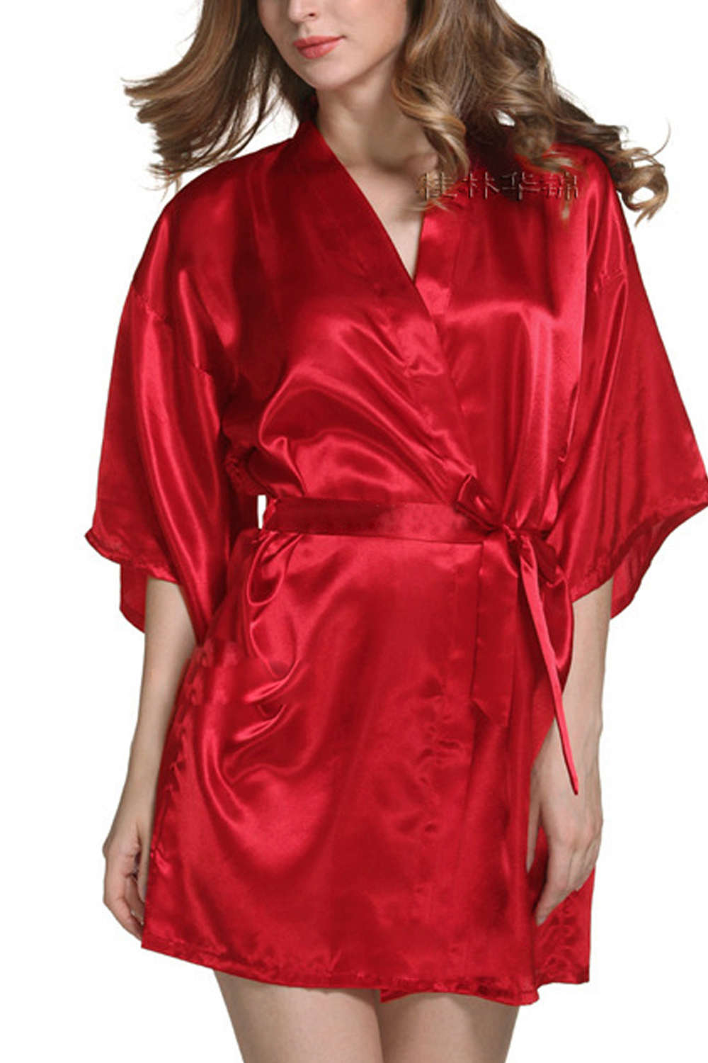 Iyasson Solid Silk Kimono Robe
