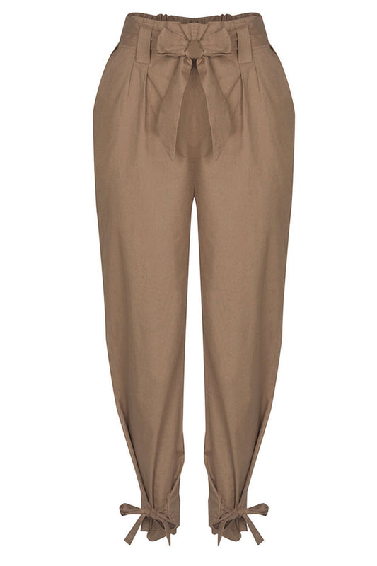 Iyasson Women's Slim Straight Leg Stretch Casual Pants with Pockets