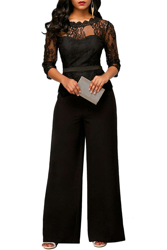 Iyasson Women's Lace Jumpsuit