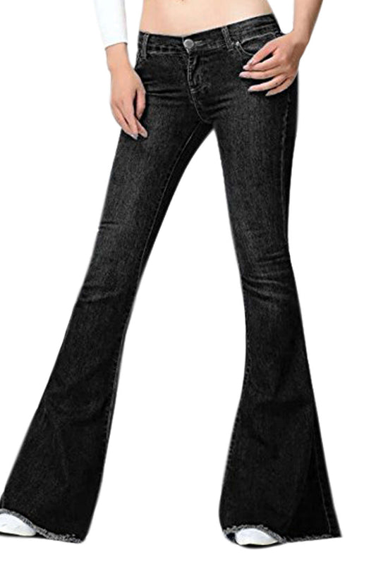 Iyasson Women's Vintage Flare Jeans