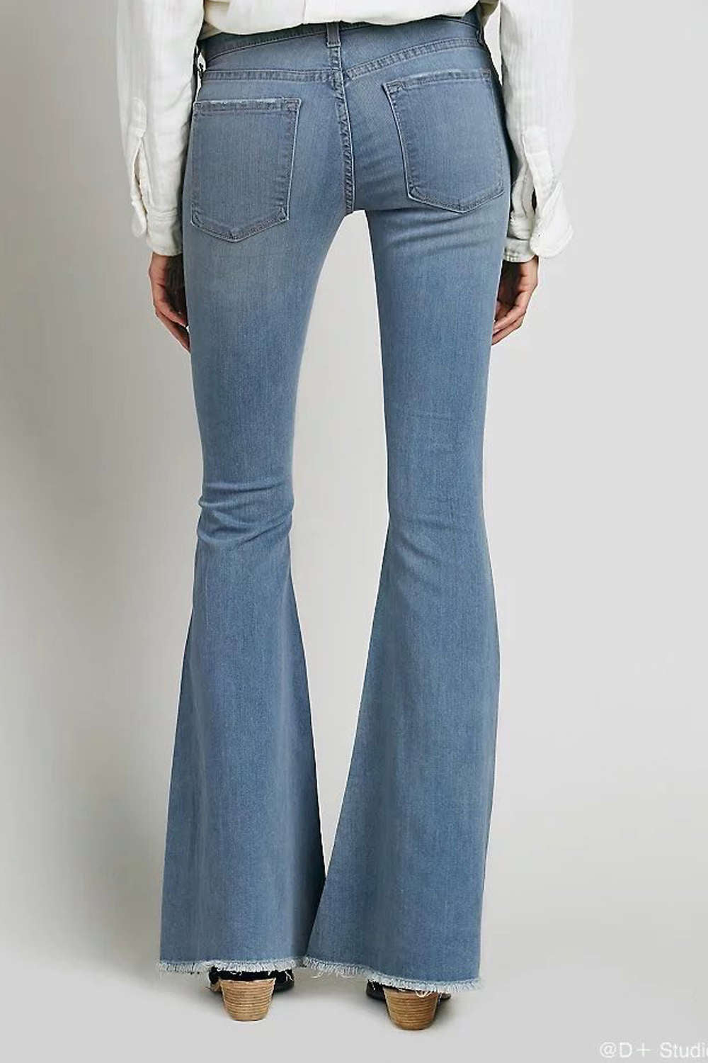 Iyasson Women's Vintage Flare Jeans