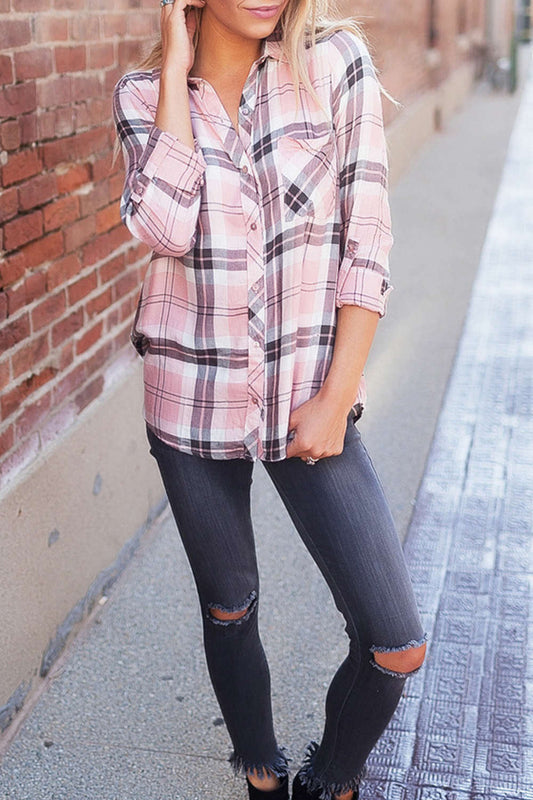 Iyasson Women's Plaid Long Sleeve Shirts