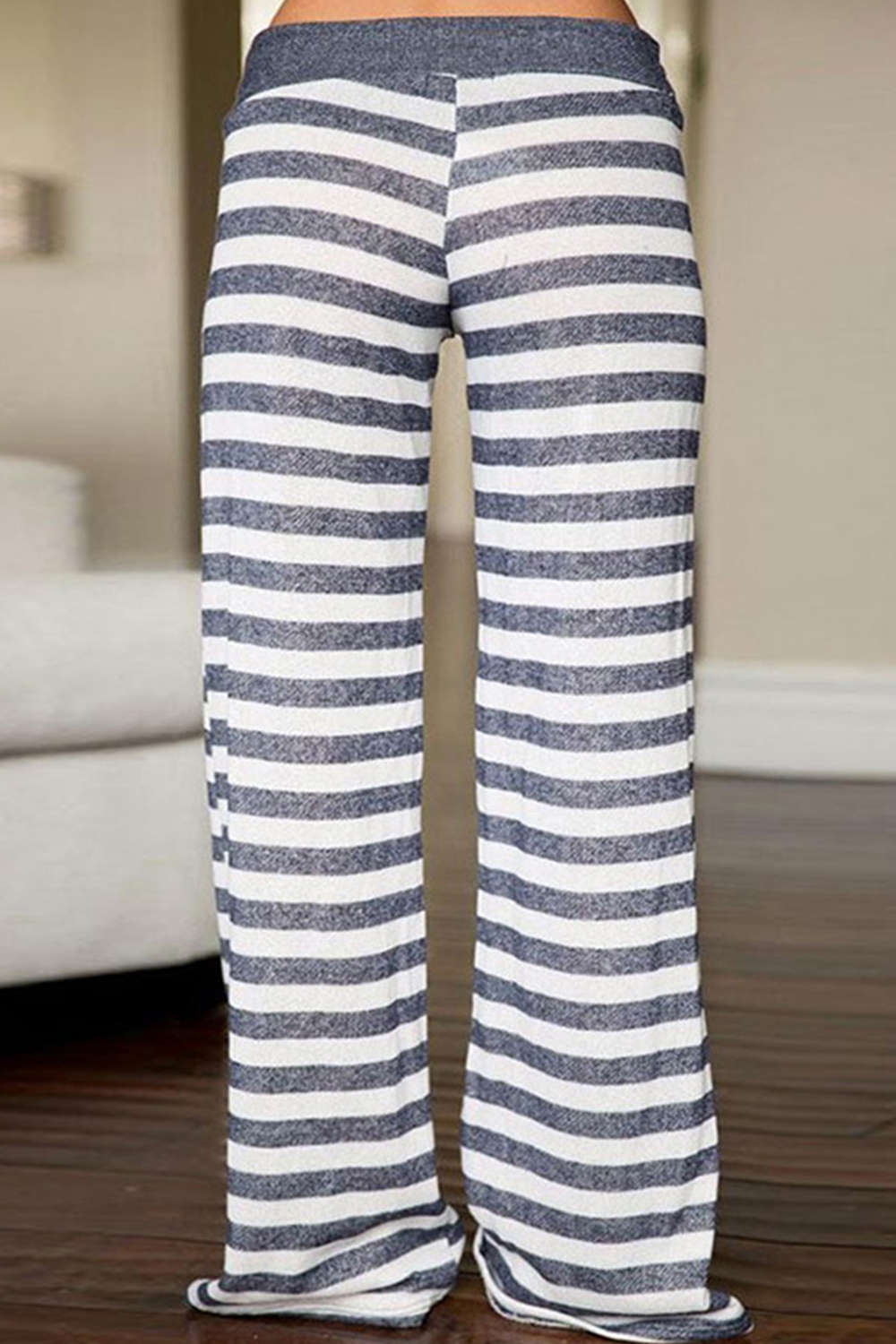 Iyasson Women's Loose Stripe Home Pants