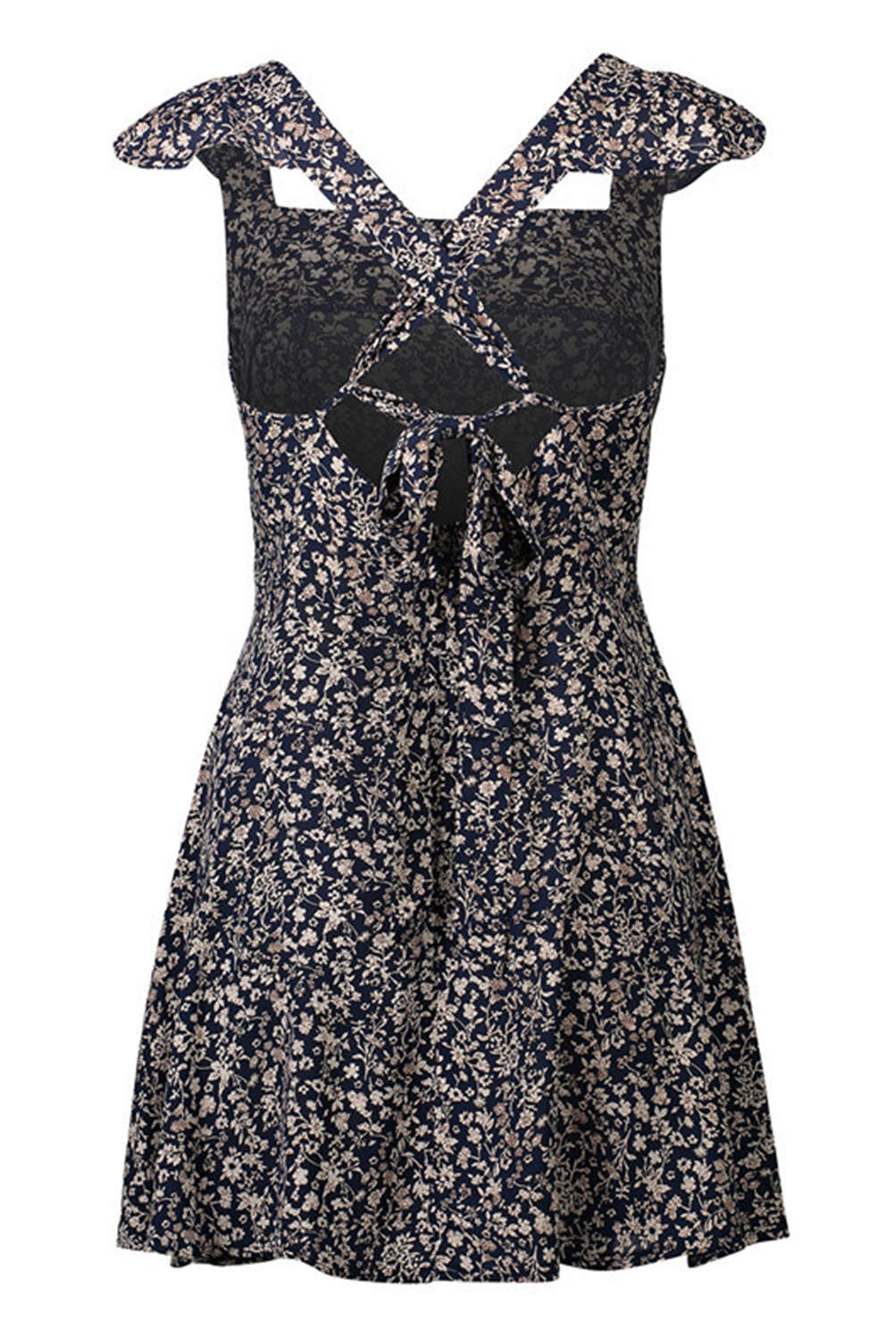 Iyasson Alover Floral Print Mini Dress