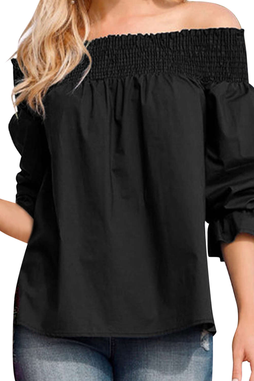 Iyasson Off Shoulder Bow Knot Blouses