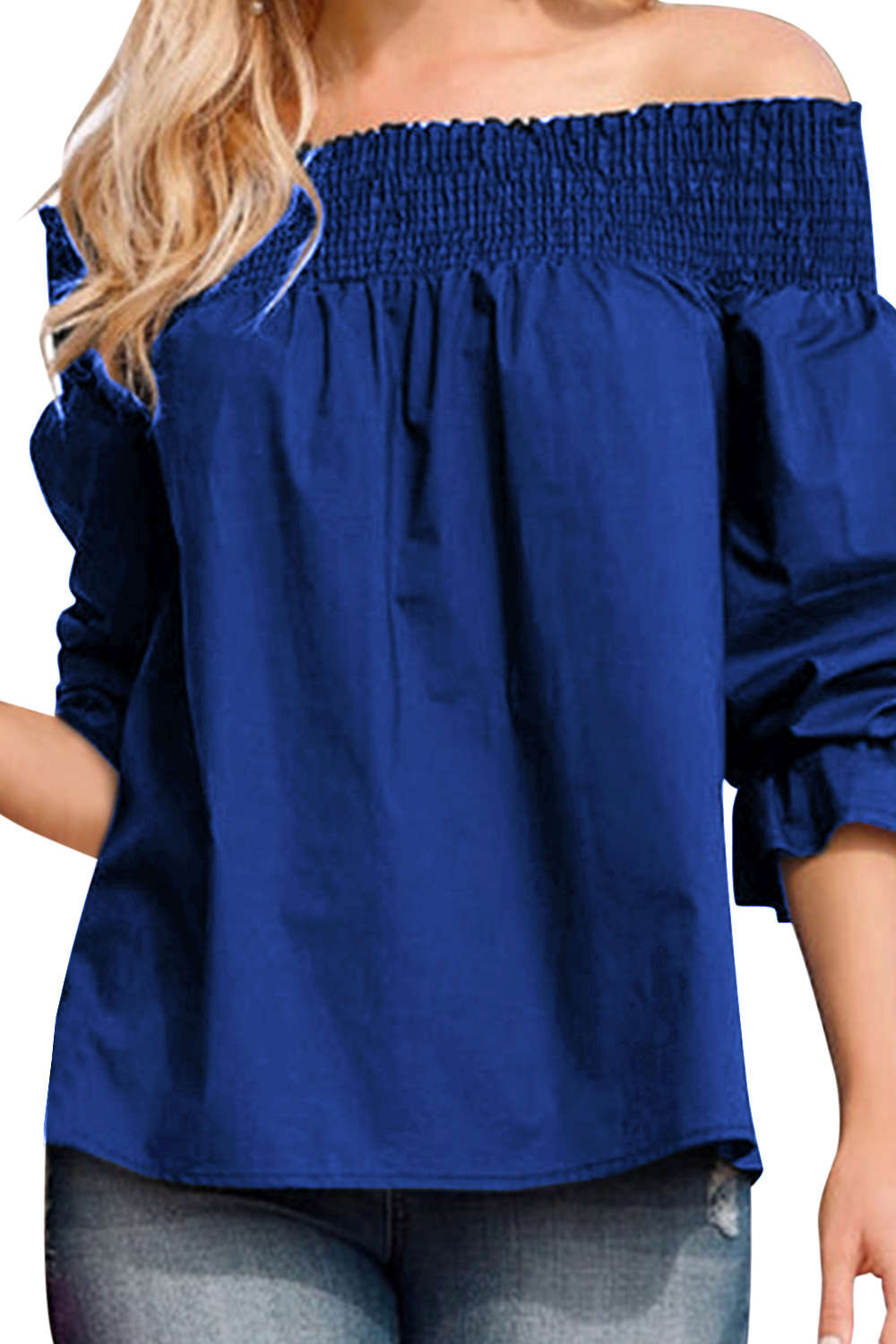 Iyasson Off Shoulder Bow Knot Blouses