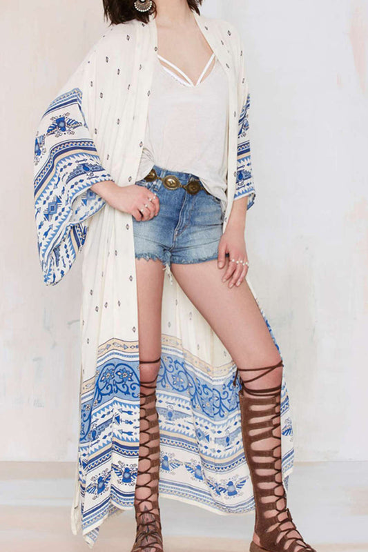 Iyasson Womens Floral Long Sleeve Cover Up