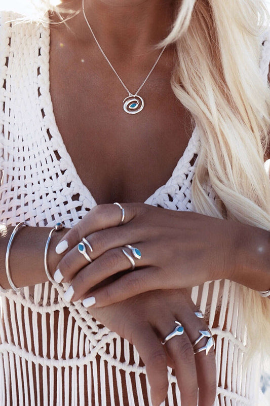 Iyasson Fashion New Loose Lace Beach Maxi Dress