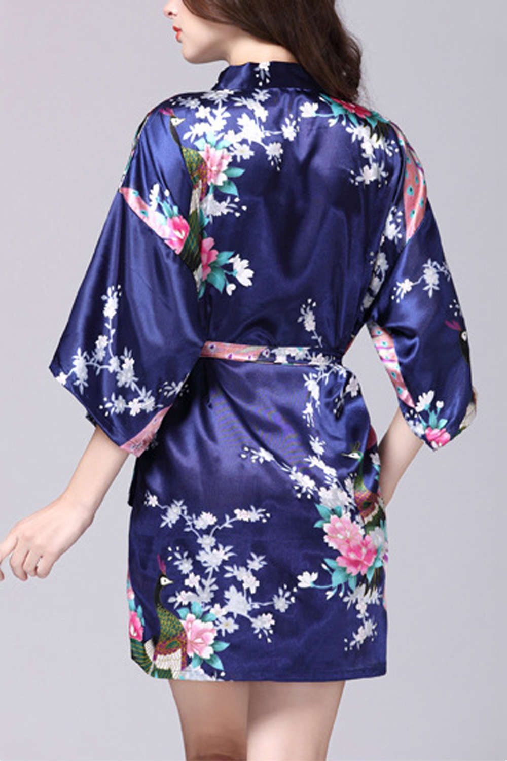 Iyasson Women Floral Print Kimono Robe