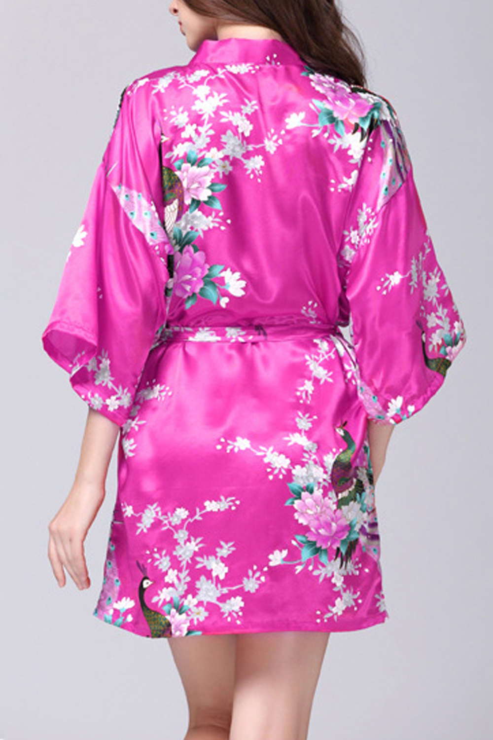 Iyasson Women Floral Print Kimono Robe