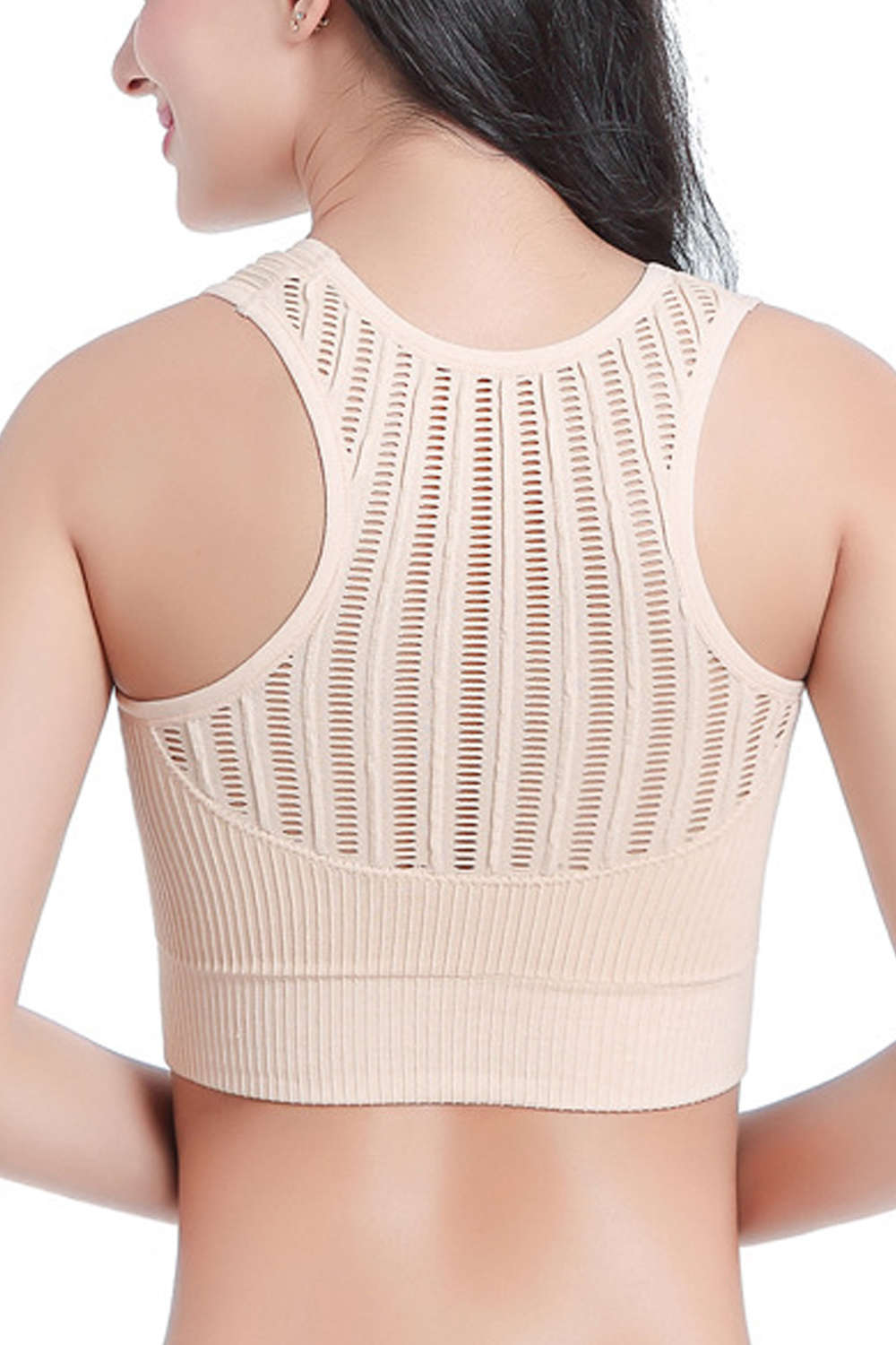 Iyasson Mesh Splicing Sports Bra