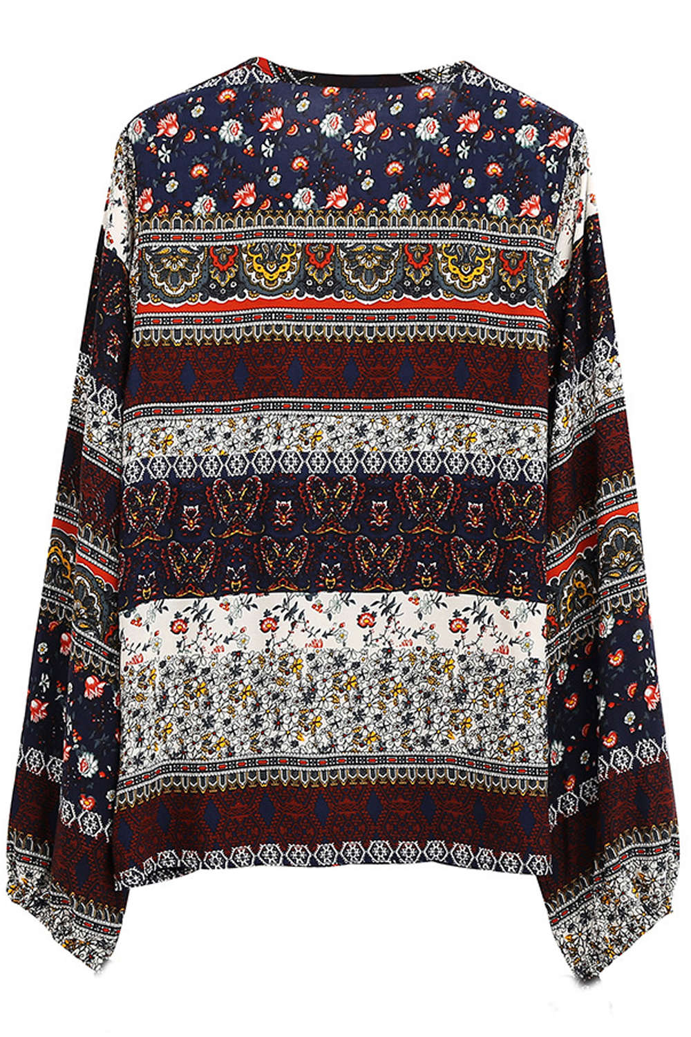Iyasson Women Bohemian Print Loose Casual Blouses