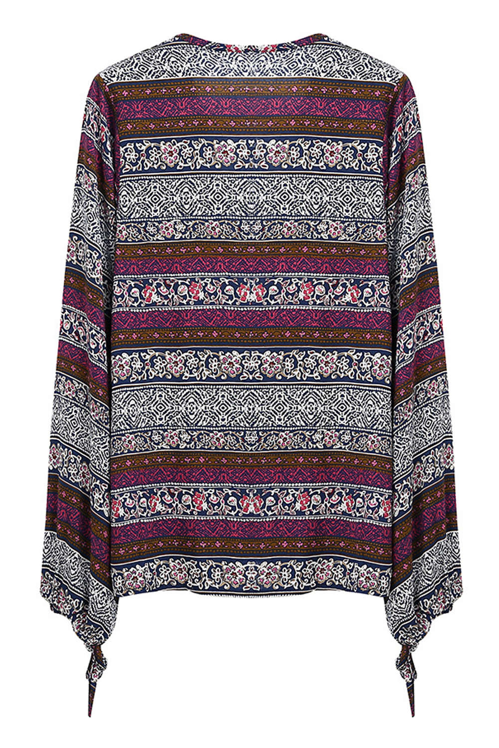 Iyasson Women Bohemian Print Loose Casual Blouses