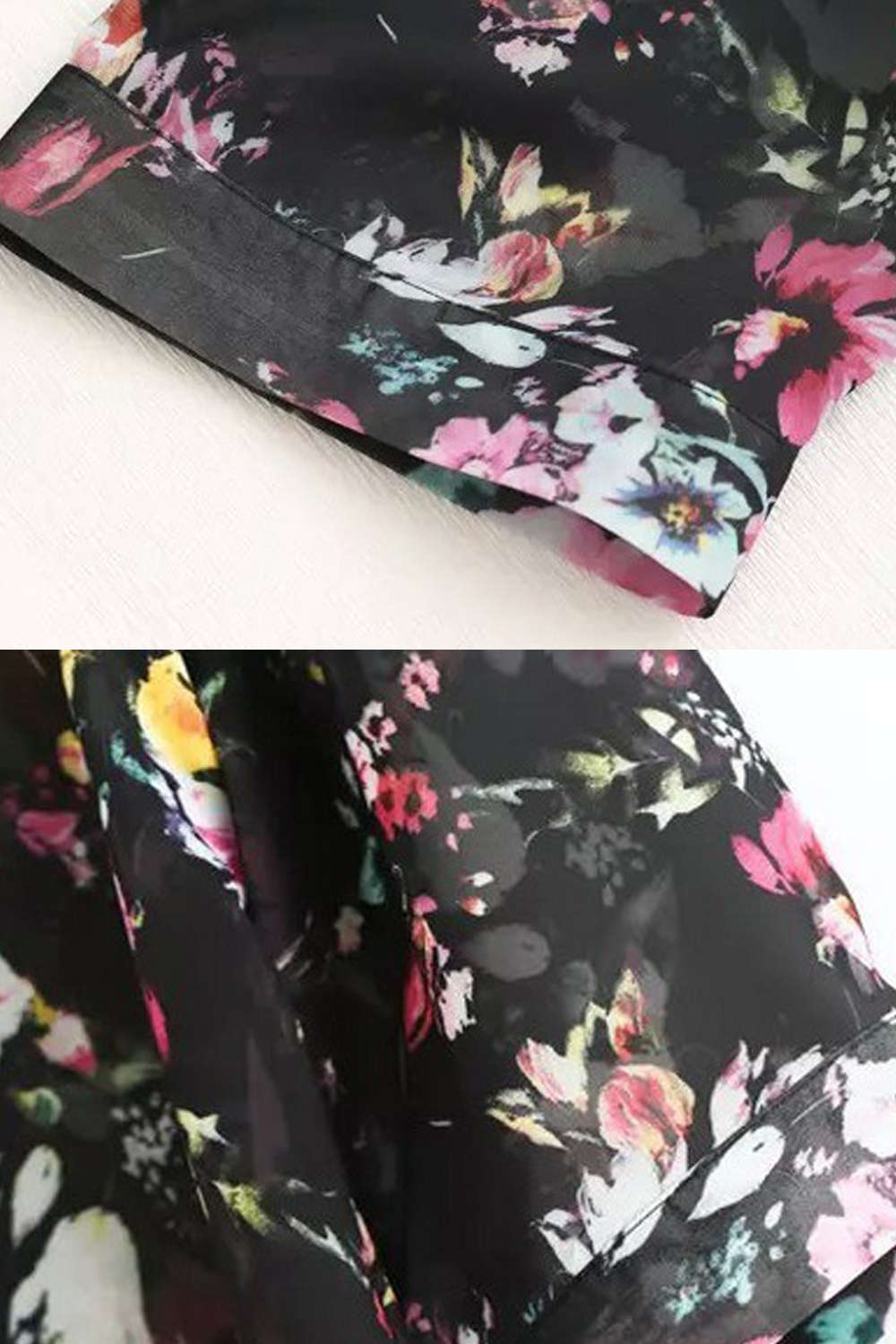 Iyasson Floral Printed Beach Wear Cover Up Kimono Dress