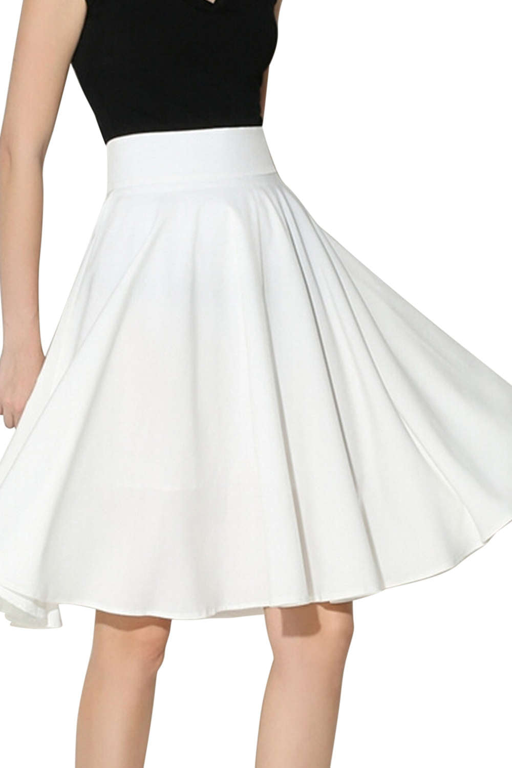 Iyasson High Waist A Line Skirt 