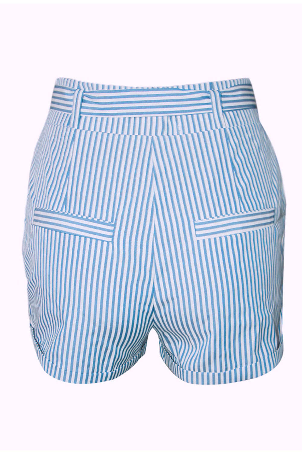 Iyasson Women's High Waist Stripe Casual Bow Shorts