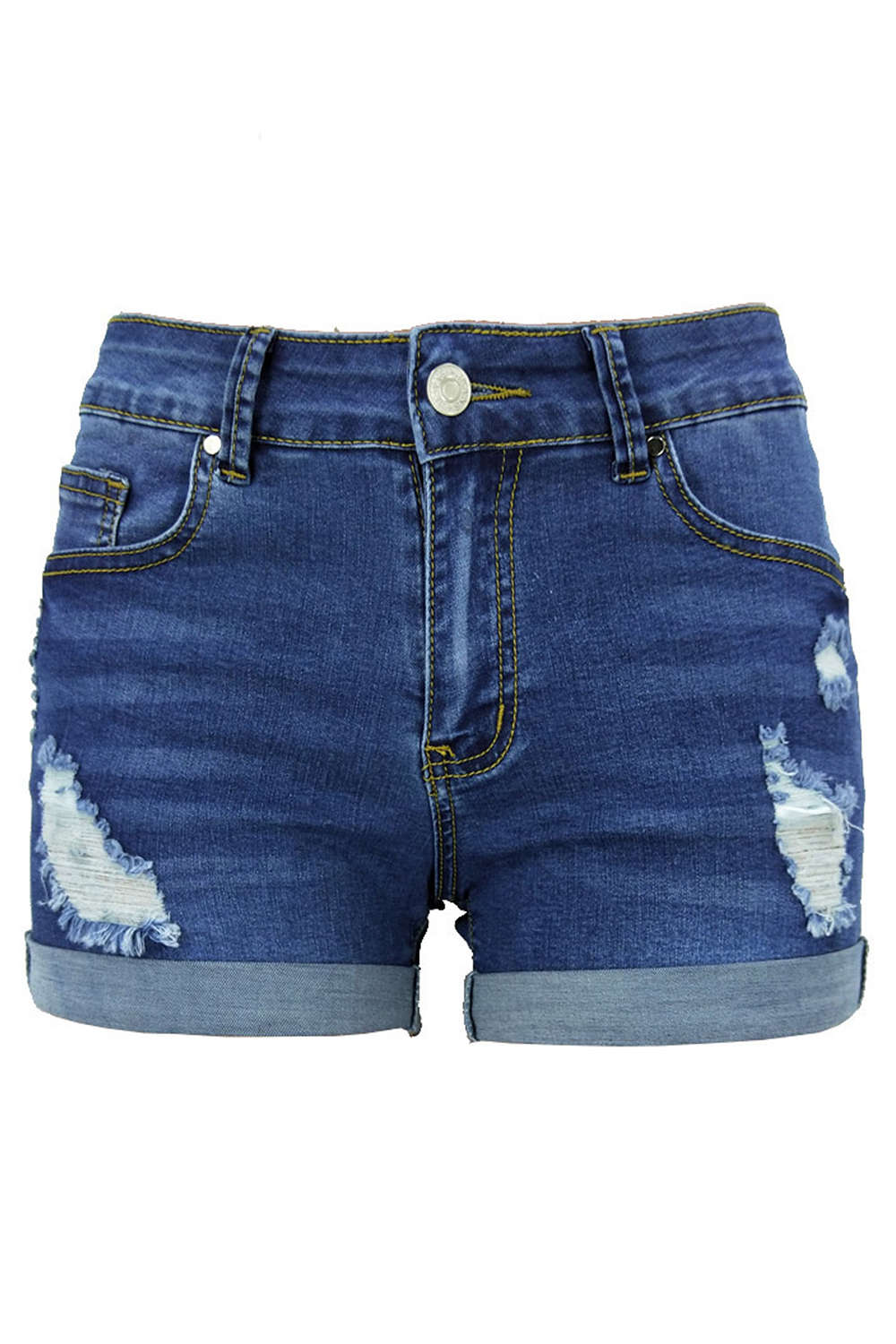 Iyasson Low Waisted Ripped Denim Shorts