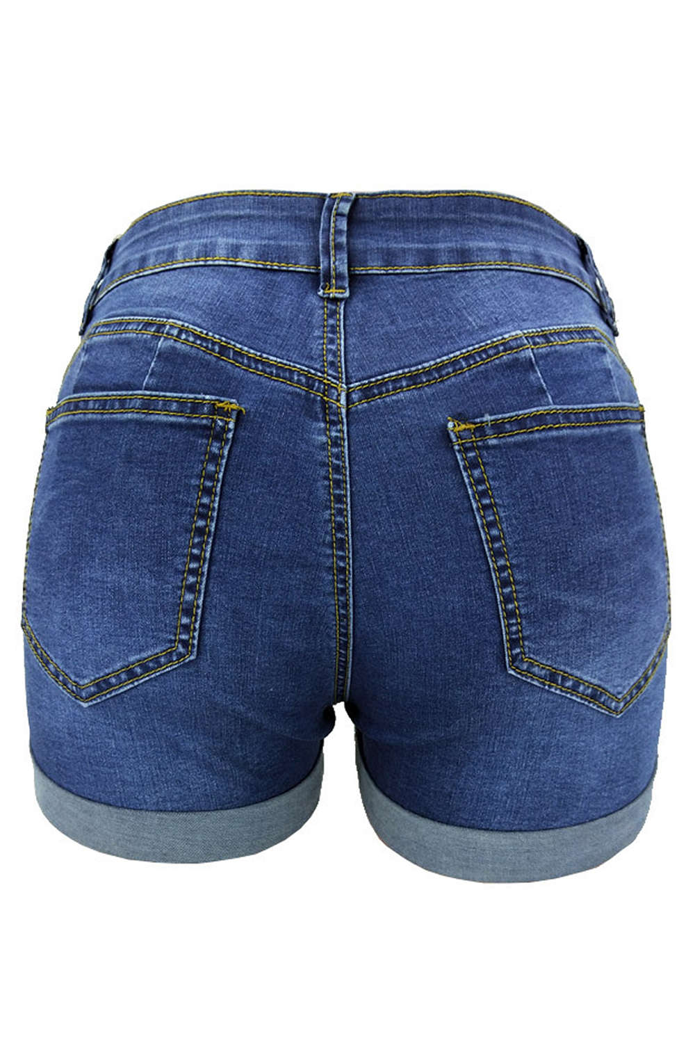 Iyasson Low Waisted Ripped Denim Shorts