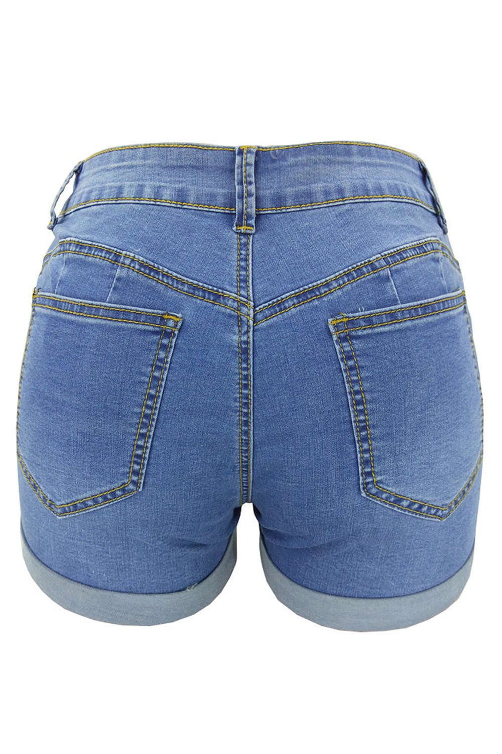 Iyasson Low Waisted Ripped Denim Shorts