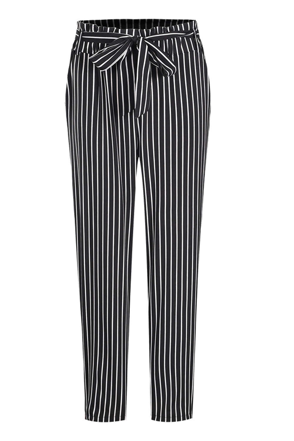 Iyasson Women's Striped High Waisted Pants