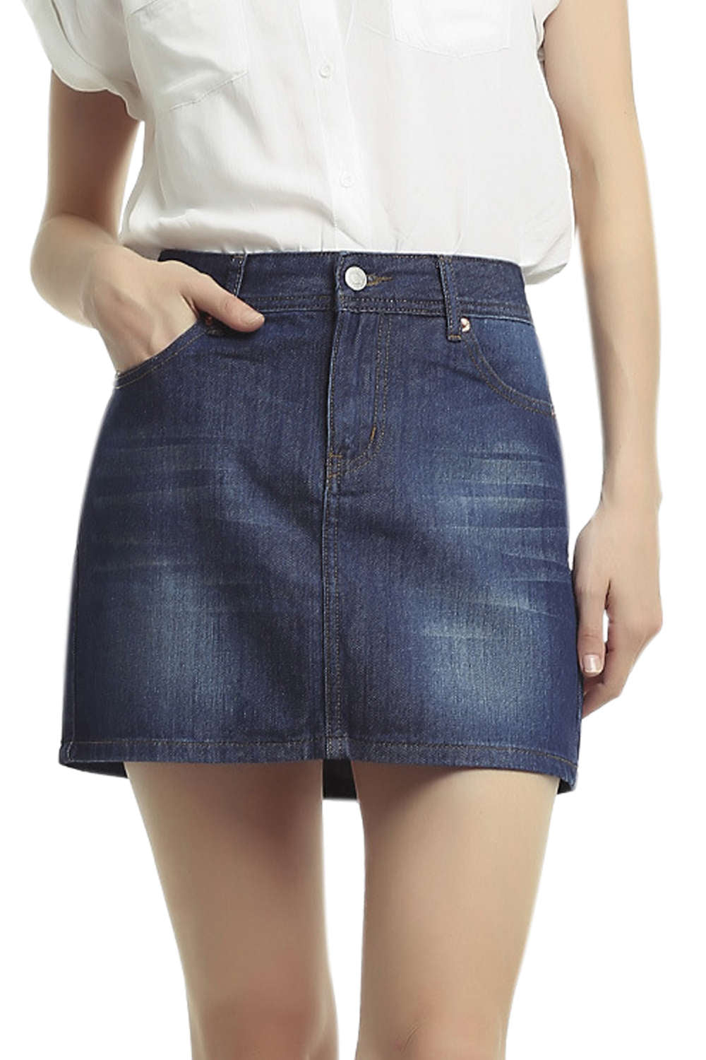 Iyasson Women's Demin Skirt Jean Skirts